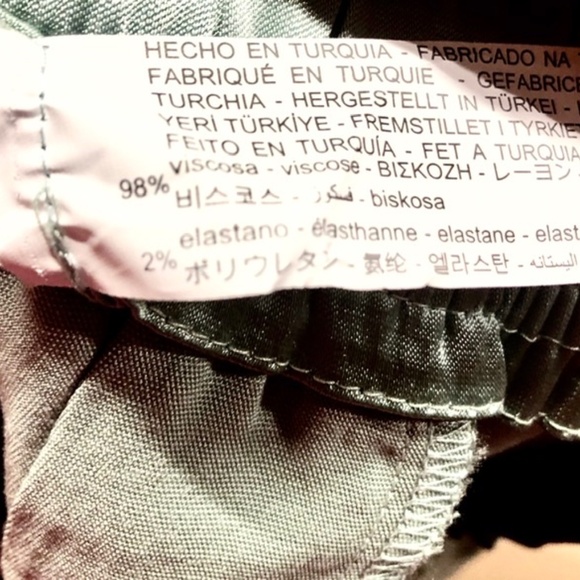 💚💚💚 ZARA Satin Jogging Pants, M, NWT - Picture 6 of 6